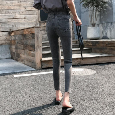 Smoke ash High waist jeans | MODE BY OH