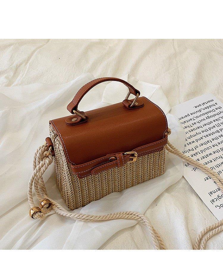 Straw woven fashion handbag - MODE BY OH