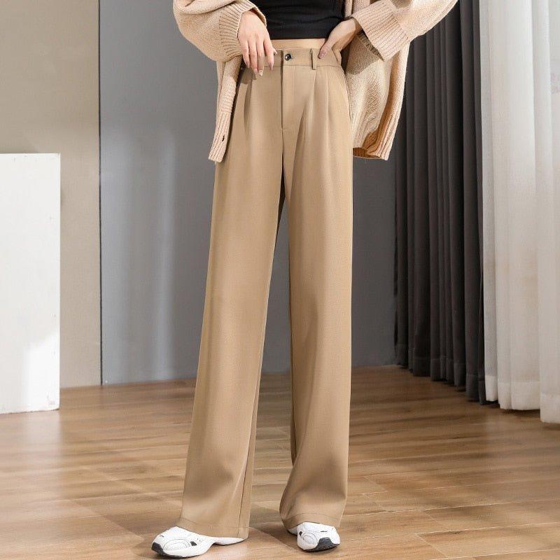 Women Chic Office Wear Straight Pants | MODE BY OH