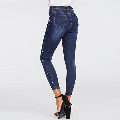 Women's beaded skinny jeans | MODE BY OH